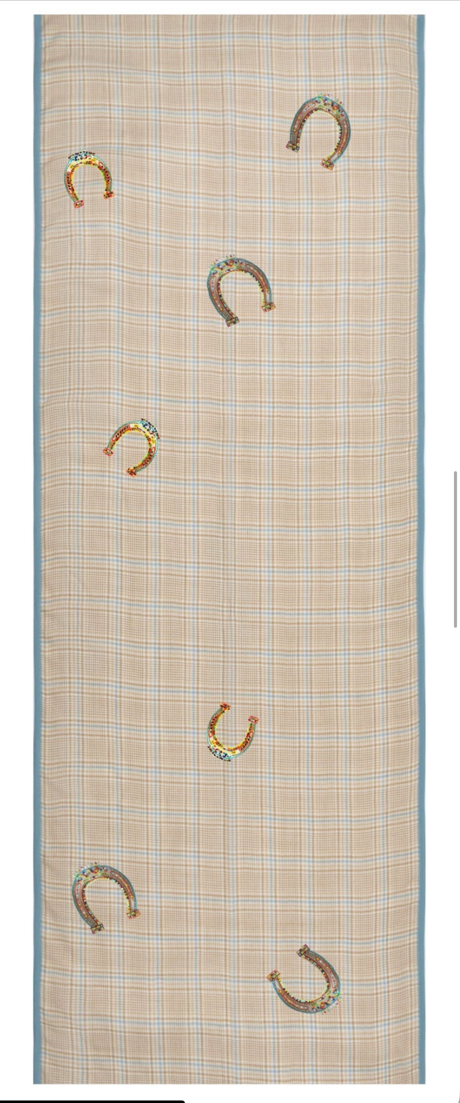 Check Scarf w/Horseshoe