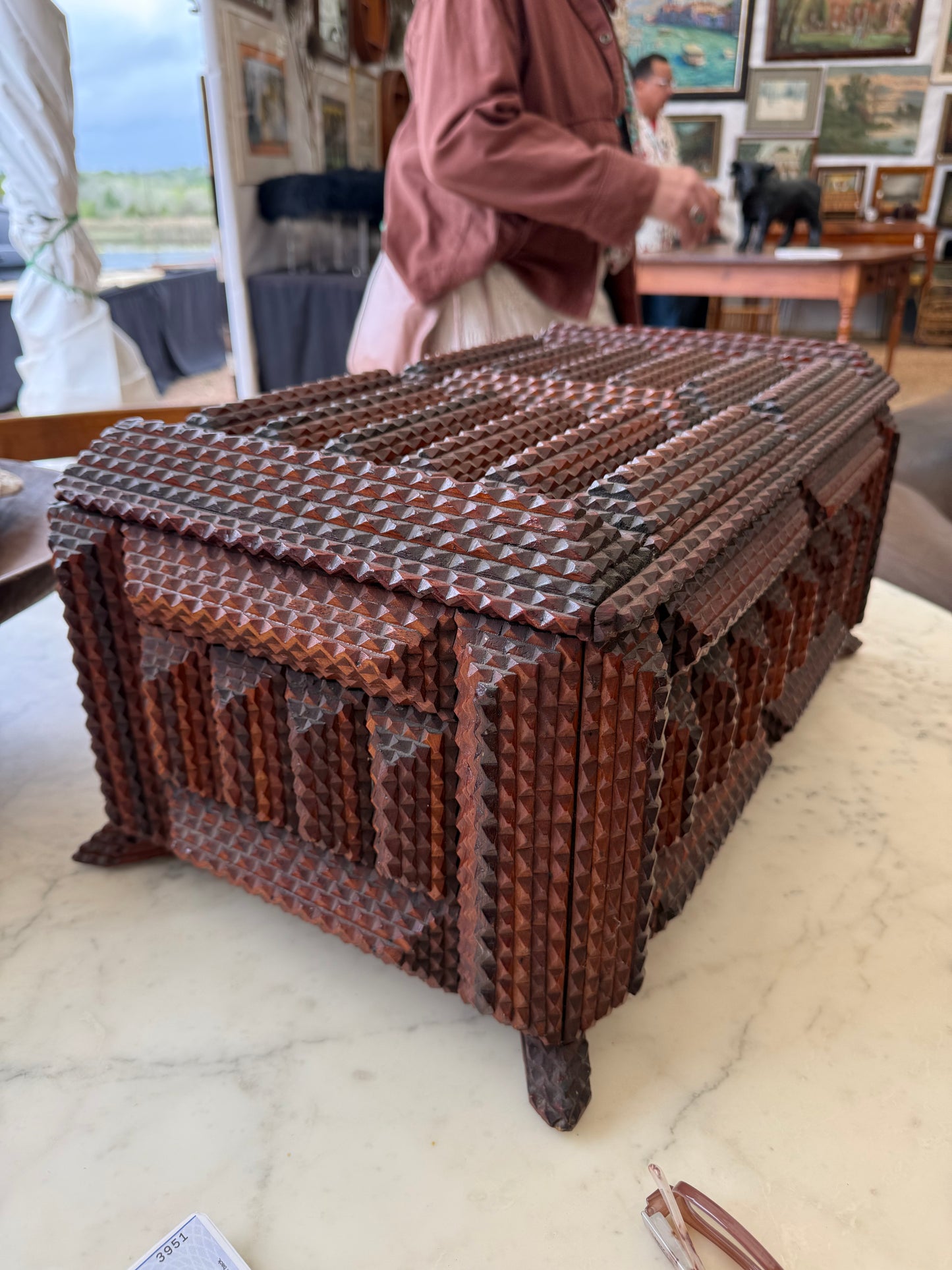 Monumental Tramp Art Box