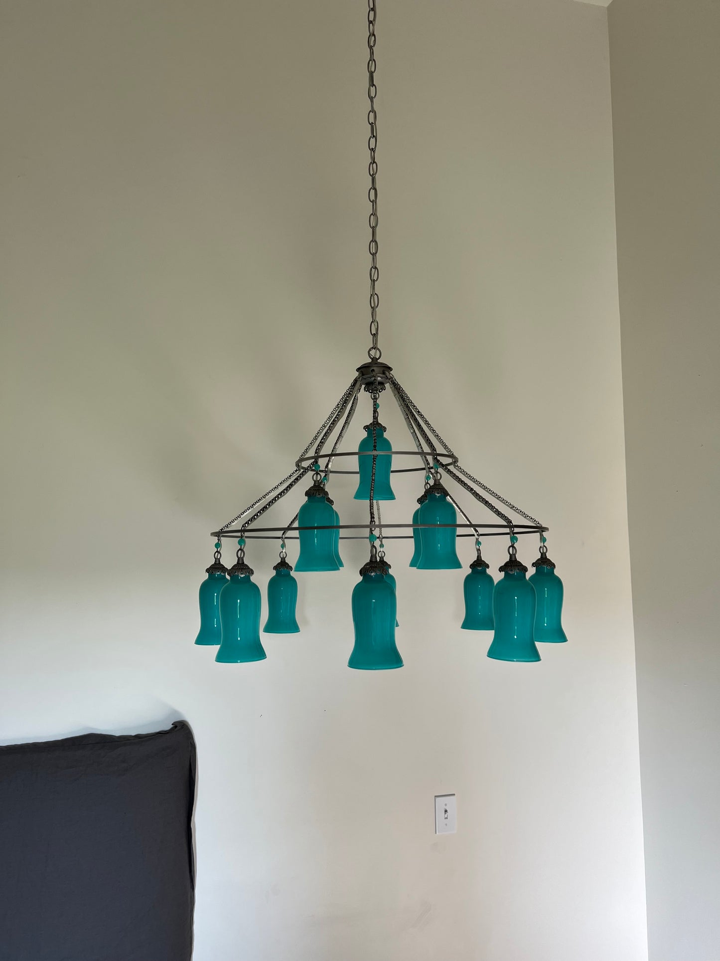 Milk Glass Chandelier