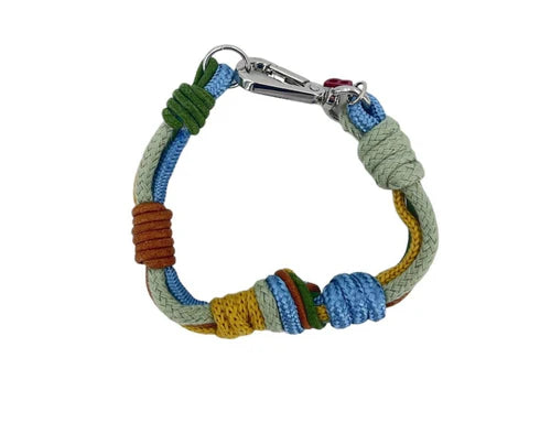 Knot Bracelet Green/Blue/Camel