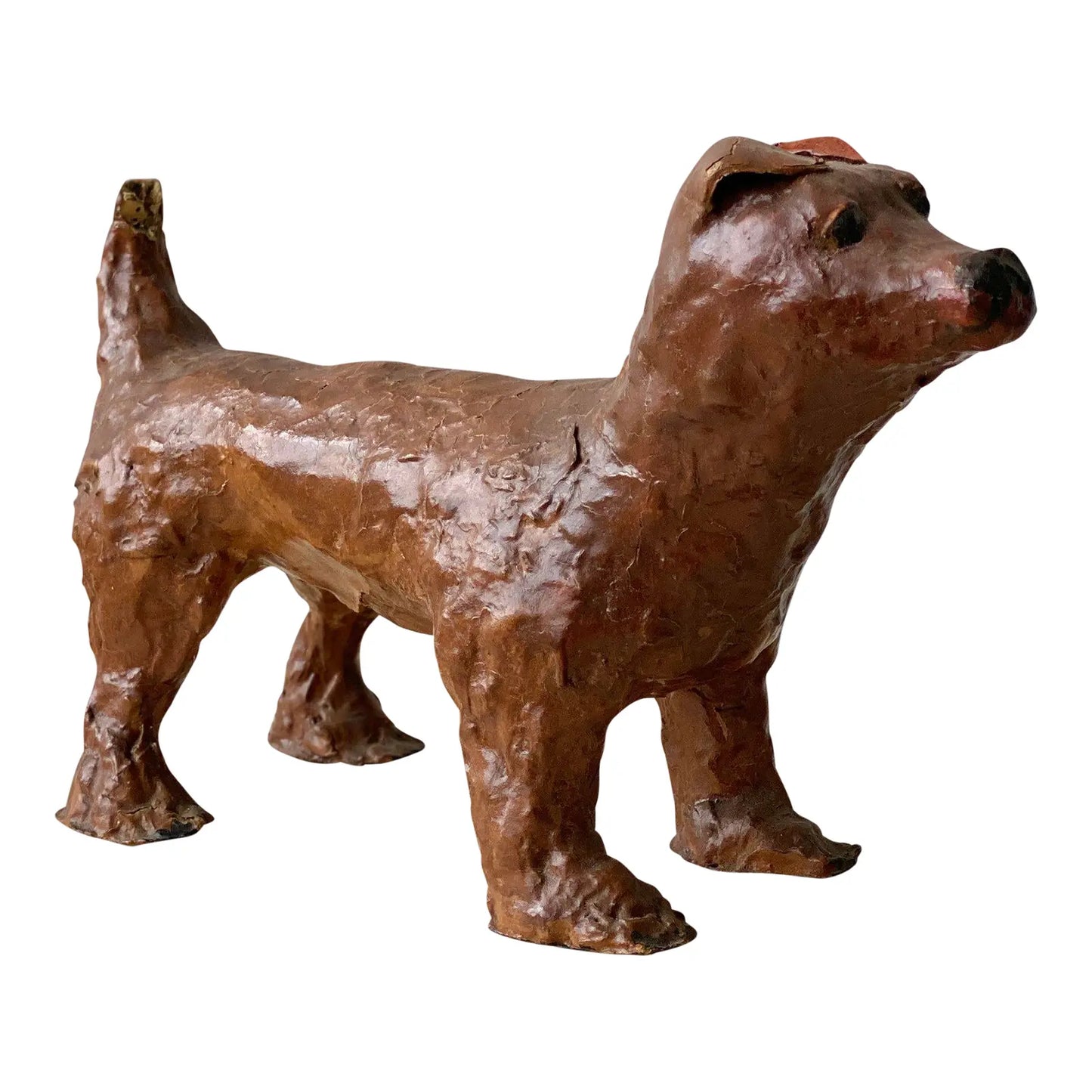 Vintage Paper Maché Dog Sculpture