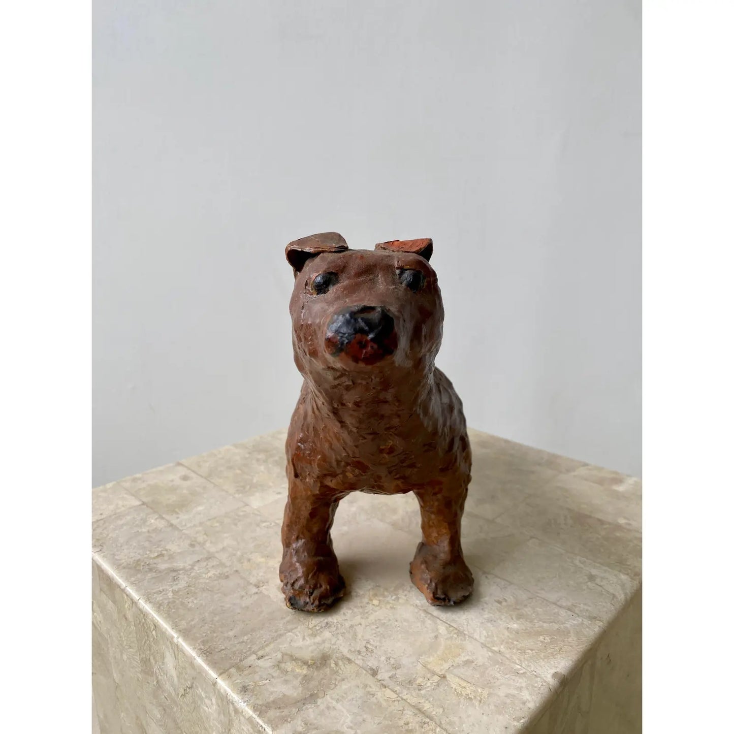 Vintage Paper Maché Dog Sculpture