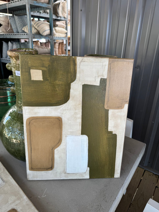 Collage of Green and Tan