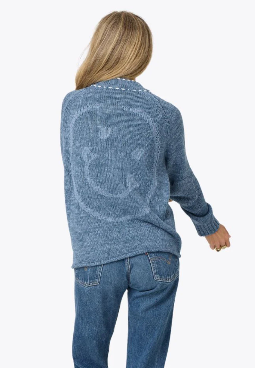 Short Poppy Smiley Cardigan