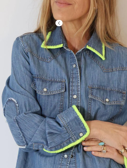 Pia Denim Western Shirt