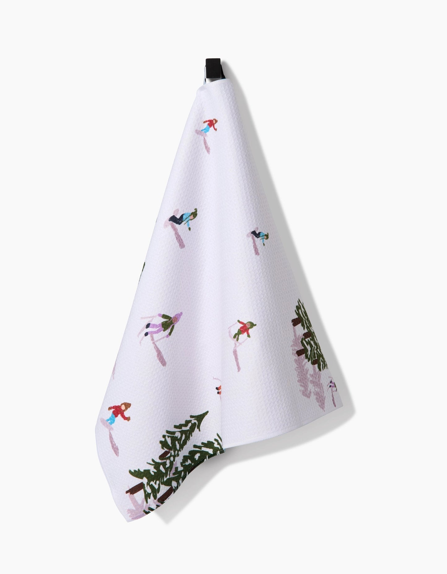 Winter Skiing Trip Kitchen Towel