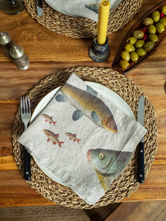 Freshwater Fish Napkins Set of Six