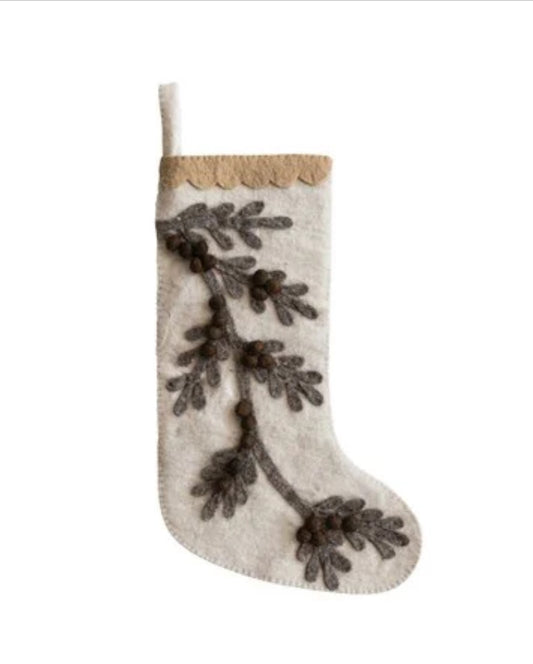 Wool Felt Stocking 17”