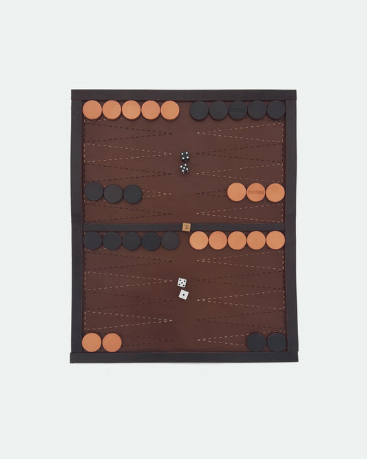 The Drifter 22 Inch Leather Backgammon Board
