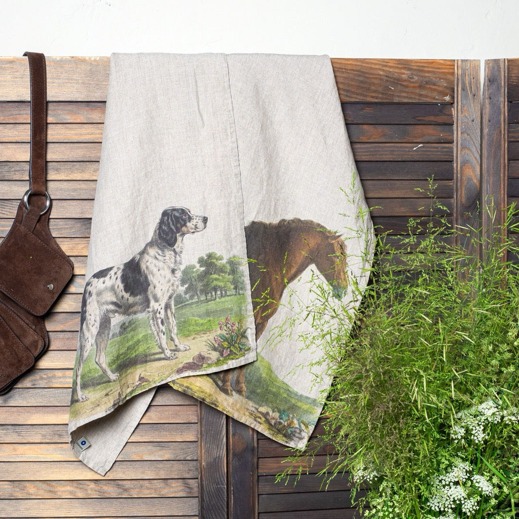 Horse and Dog Kitchen Towel