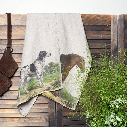 Horse and Dog Kitchen Towel