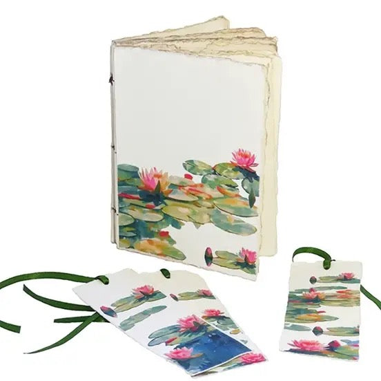 Parchment Paper Notebook Watercolor Lily