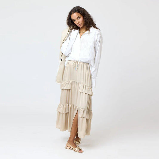 Athena Maxi Silk Skirt