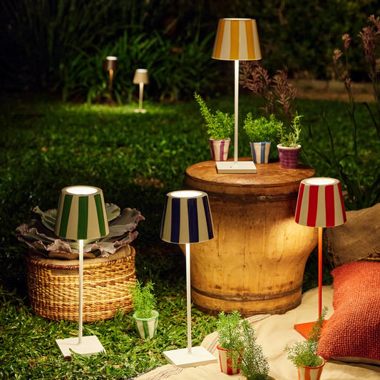 Poldina Micro Cordless Light with Stripe Shade