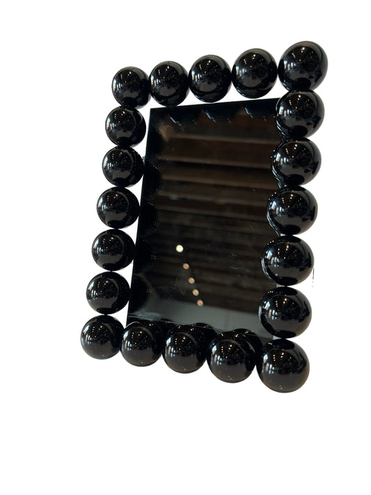 Black Crystal Glass Ball Frame