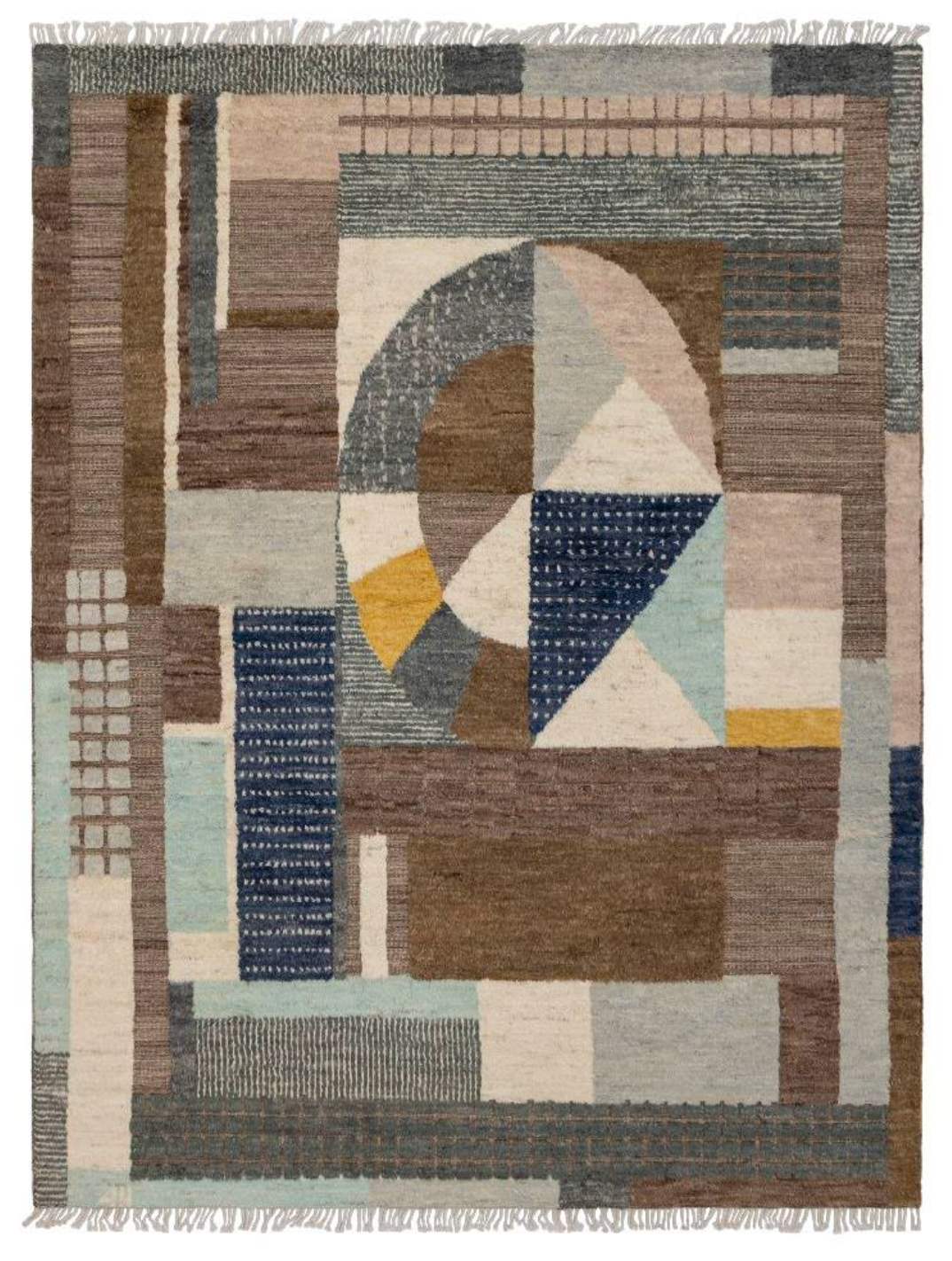 Colorful Nomad Rug with Moroccan Rile