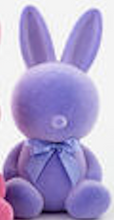 Load image into Gallery viewer, Flocked Medium Sitting Bunny
