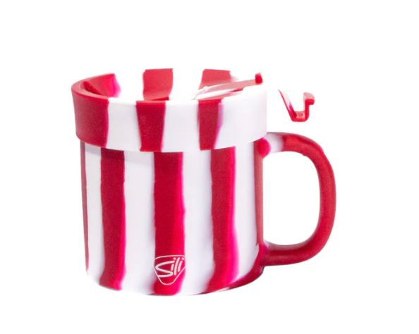 16oz Coffee Mug Tumbler with Flip Lid Peppermint Stripe