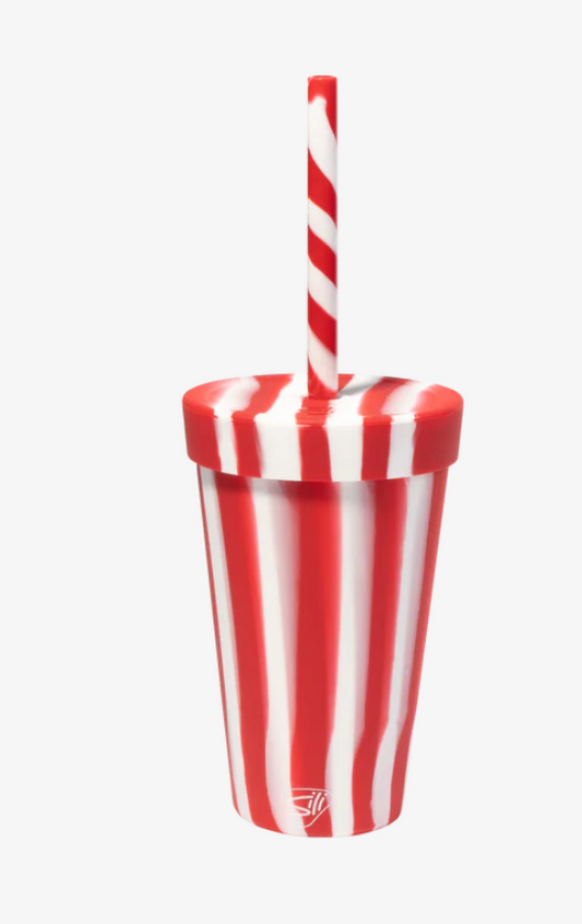 16oz Straw Tumbler Peppermint Stripe