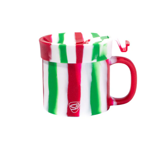 16oz Coffee Mug Tumbler with Flip Lid Peppermint Stripe