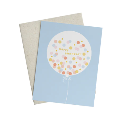 Confetti Balloon Birthday Card