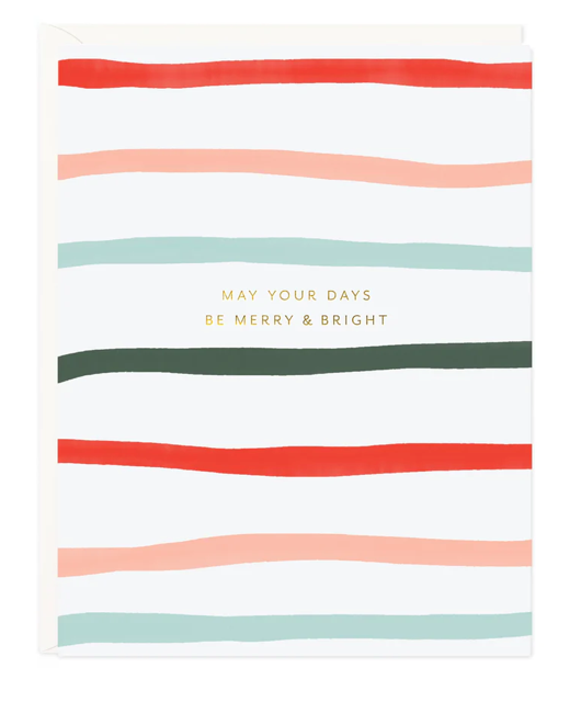 Merry & Bright Stripes Card