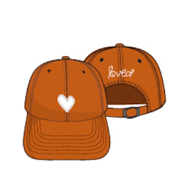 Collegiate Baseball Hat Heart Patch