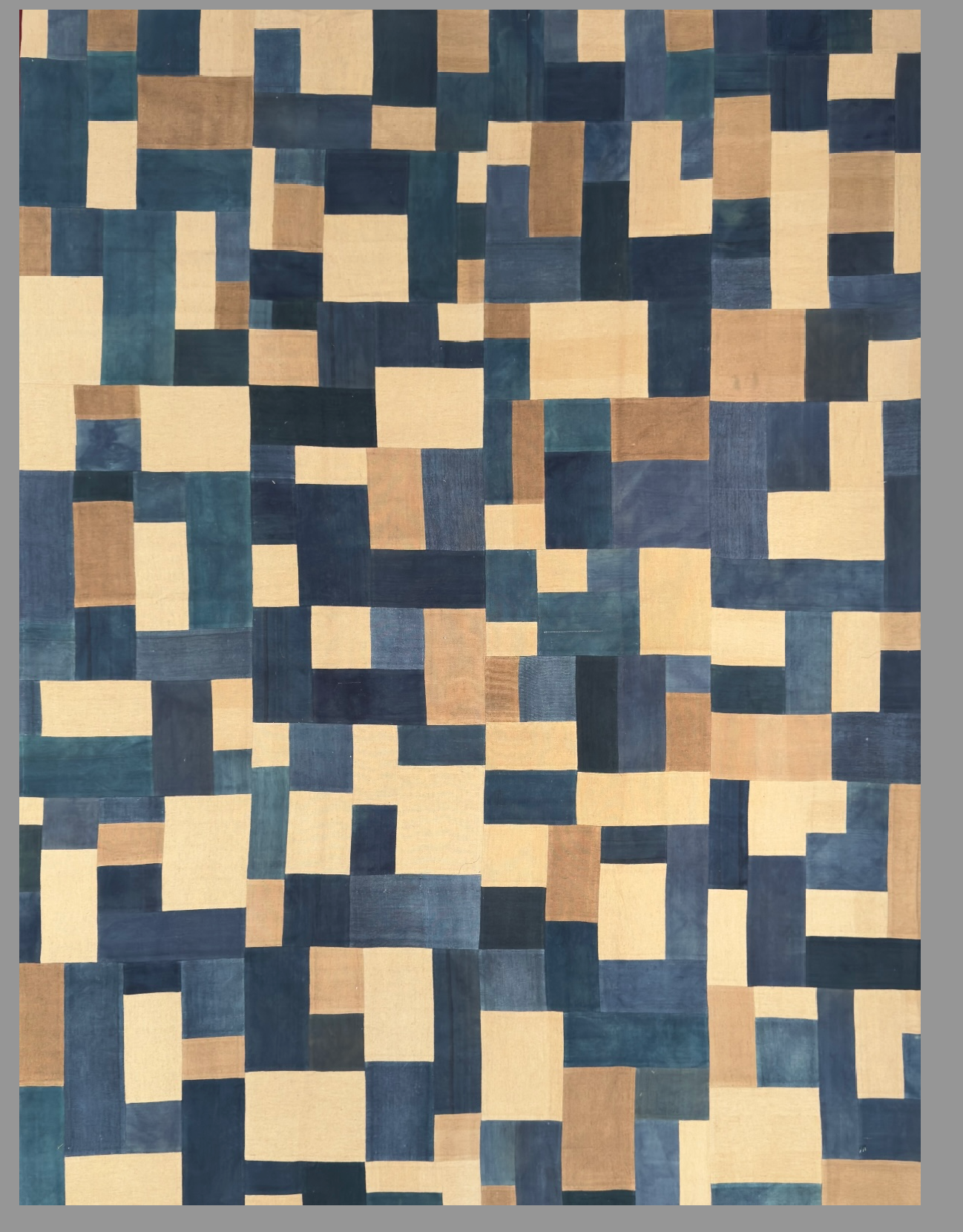 Patchwork Rug Blue