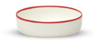 Ligne Extra Large Bowl with Red Rim