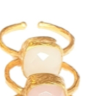 Brass Chalcedony Ring