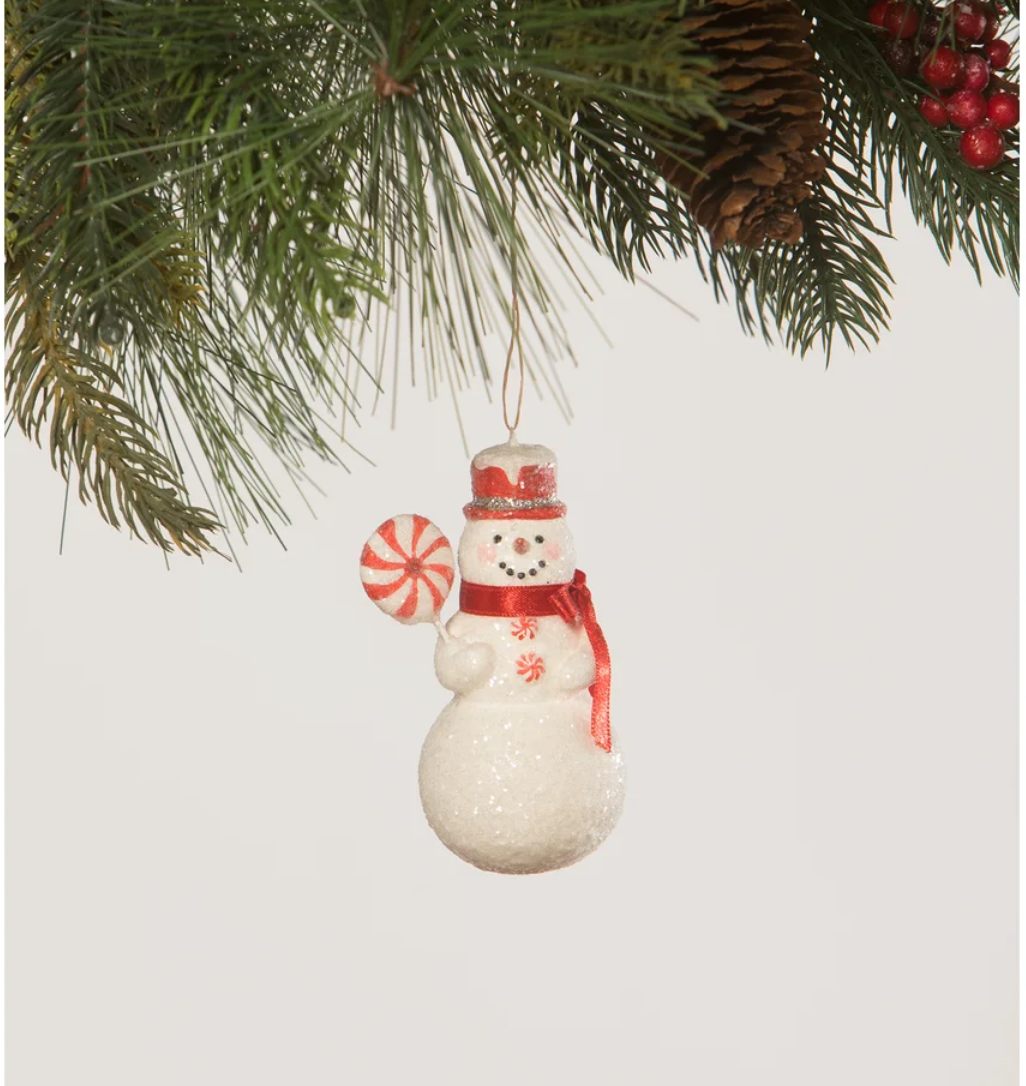 Snowman Peppermint Ornament