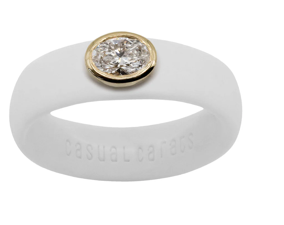 Oval Lab Grown Diamond Silicone Ring