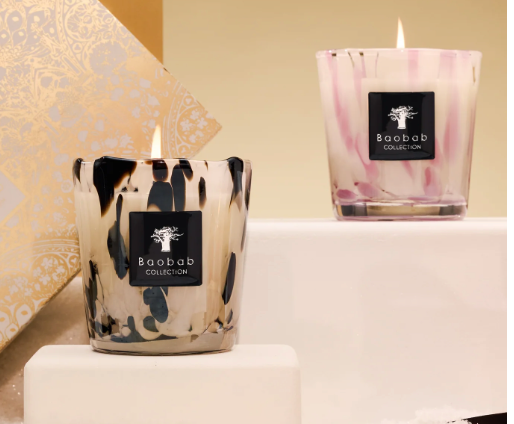 Baobab Black & White Pearls Candle Duo