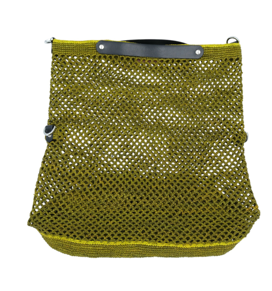 Colin Pistachio & Green Raffia Bag