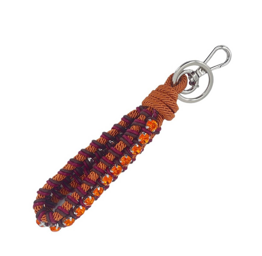 Rhinestones Key Ring Pink & Brown Mix