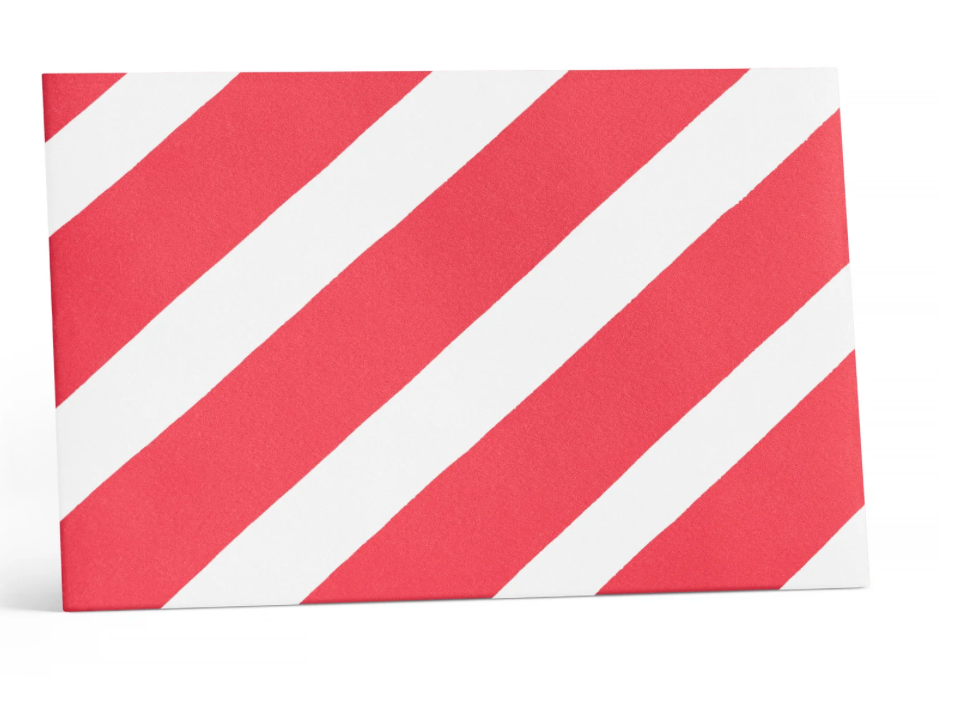 Little Notes Envelopes- Candy Cane Striped