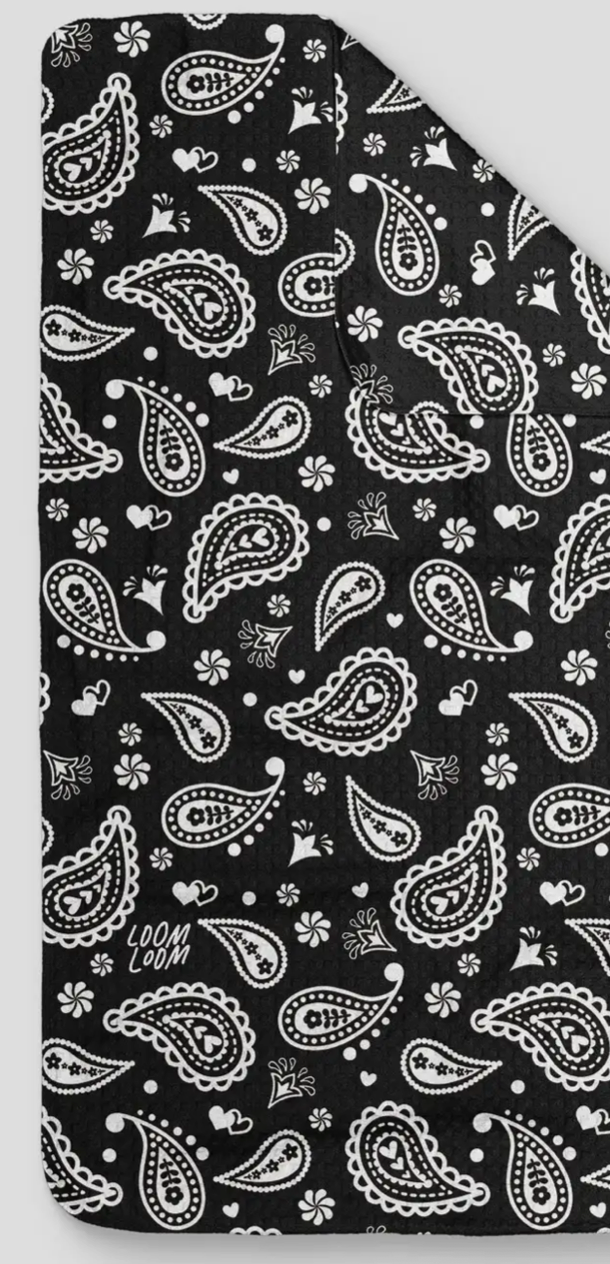 Black Paisley Bandana Kitchen Towel