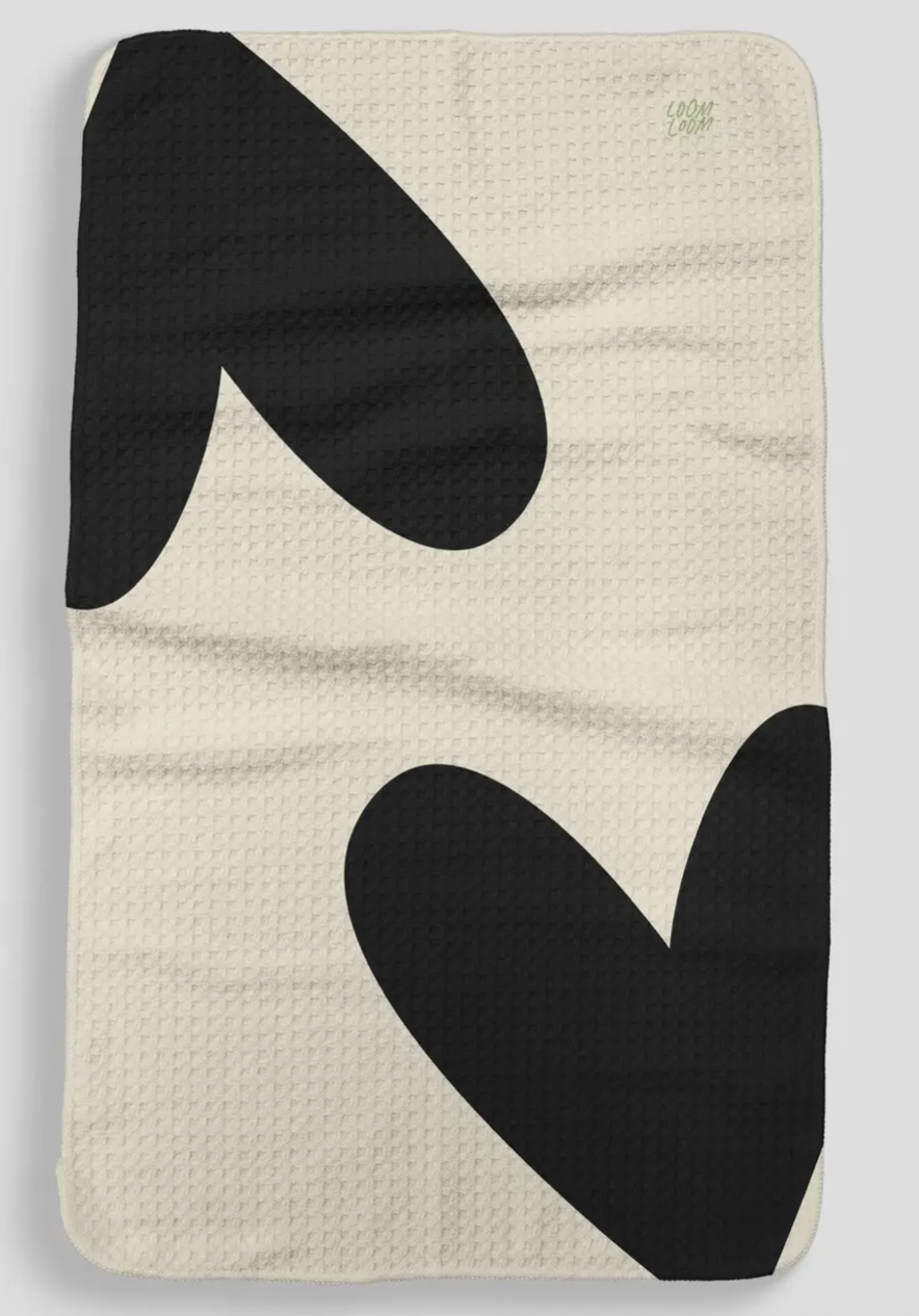 Corner Hearts Kitchen Towel