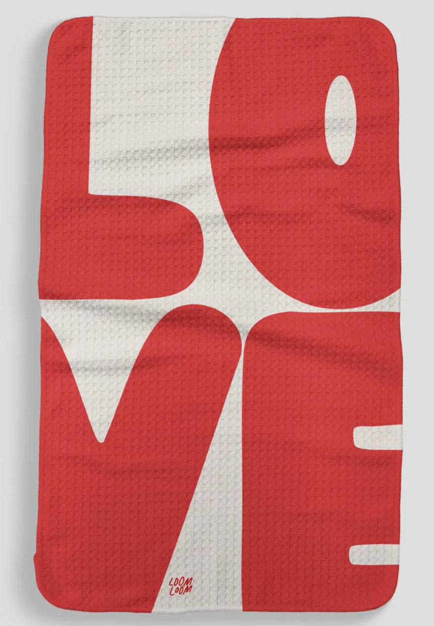 Love Kitchen Towel White