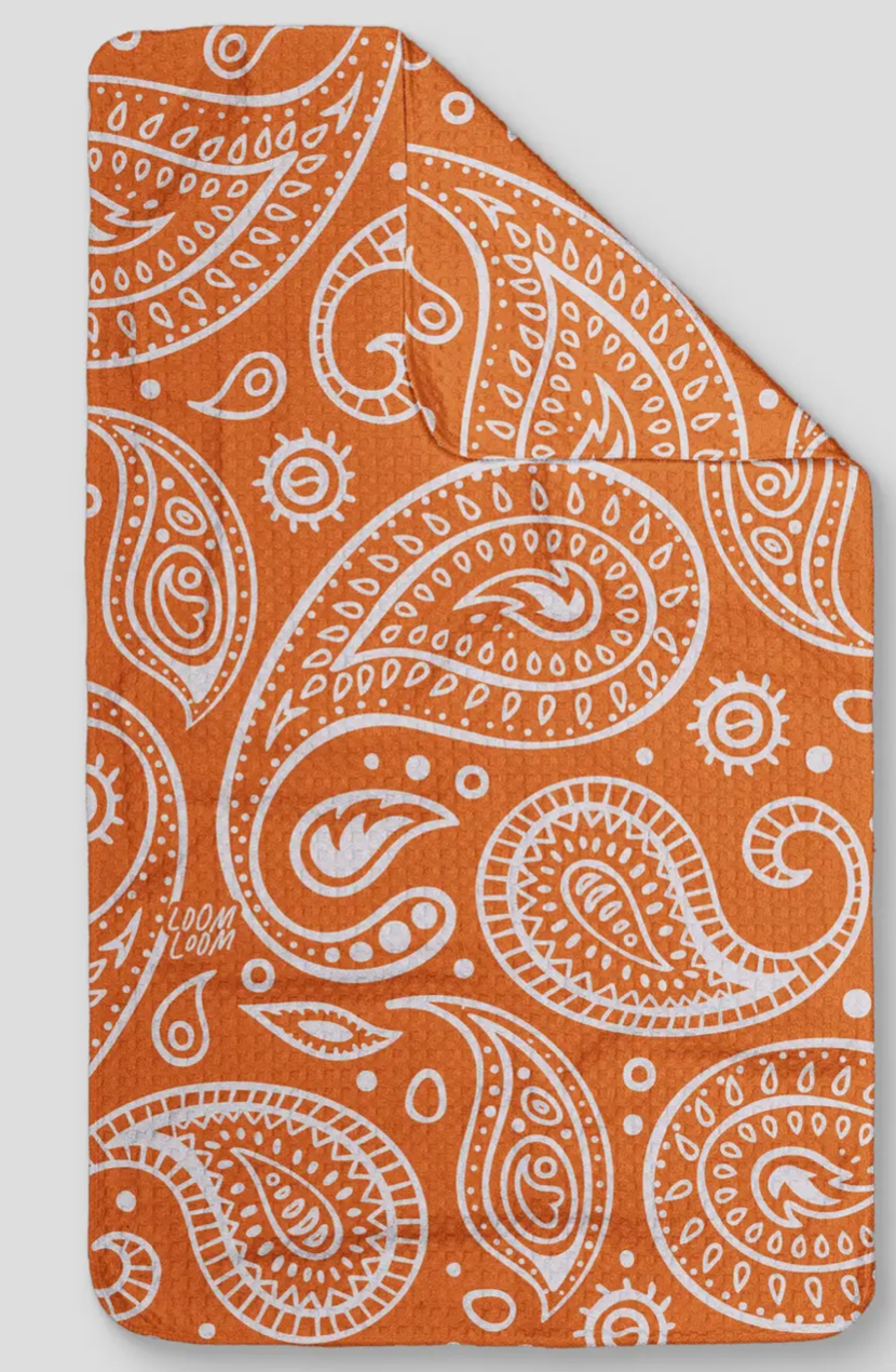 Paisley Orange Bandana Kitchen Towel