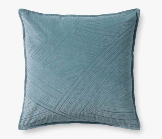 Stitch Contrast Blue Pillow