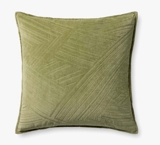 Stitch Contrast Green Pillow