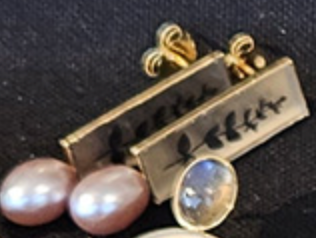 Long Pearl Stud Earrings