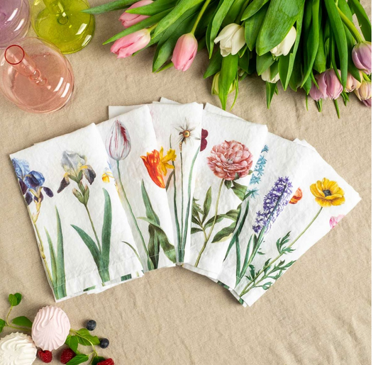 Early Flowers Linen Napkins