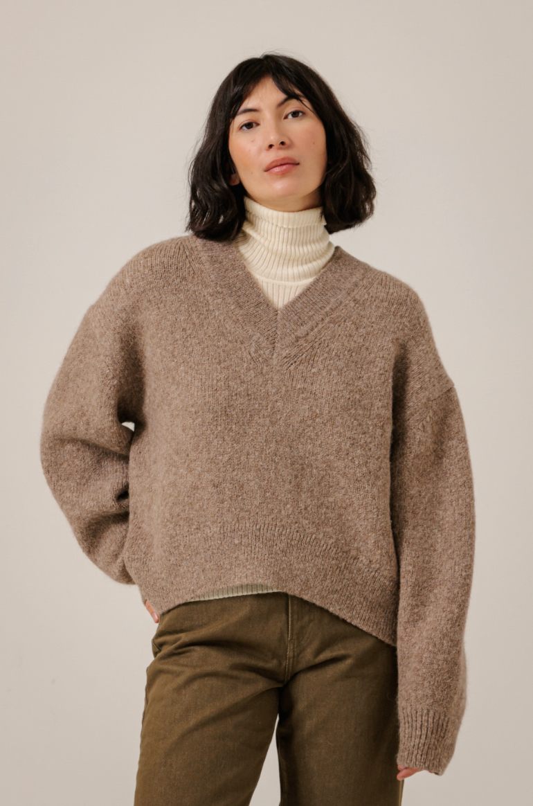 Alpaca V-Neck Sweater