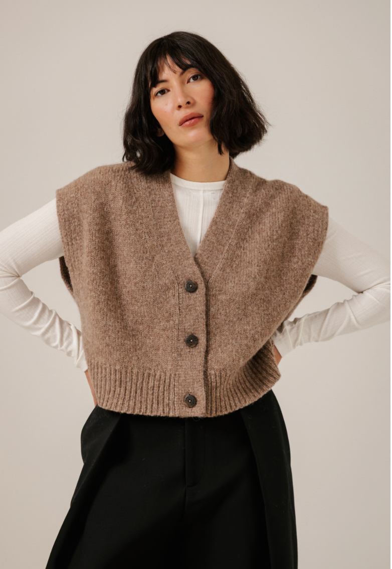 Alpaca Button Down Vest