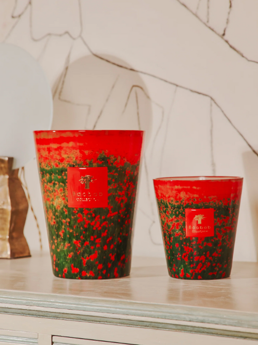 Baobab Arty Flowers Poppies Candle