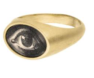 Small Lovers Eye Oval Signet Ring Small