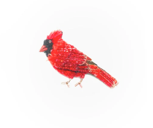 Common Cardinal Brooch Pin