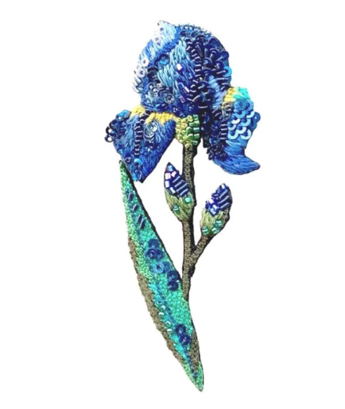 Wild Iris Brooch Pin